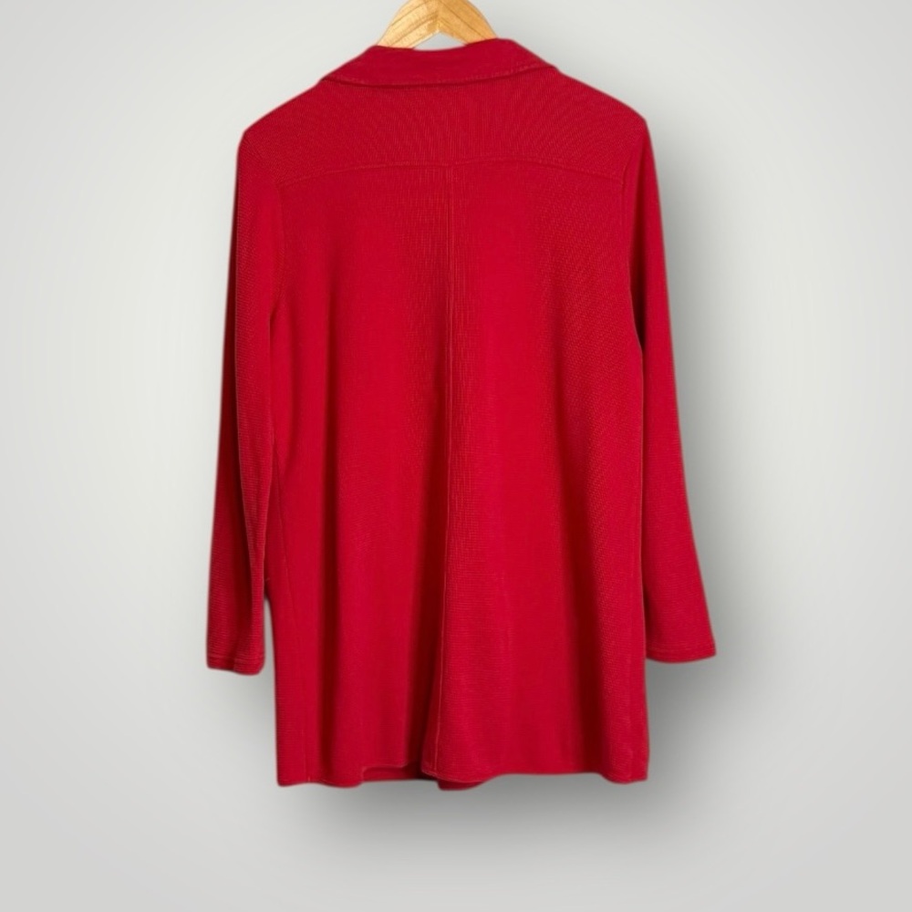 Soft Surroundings Take Two Waffle Knit Tunic Size XL Petite Top Pockets Buttons - Picture 4 of 8